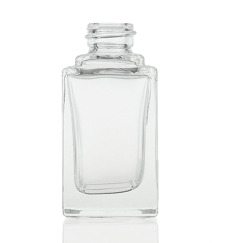 Luxury  25ml Glass bottle packaging Square Liquid clear Foundation Bottle Lotion Pump