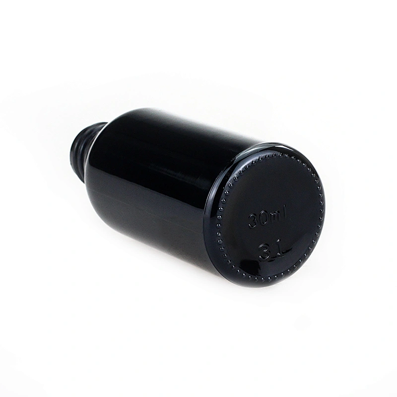 Wholesale Empty black color 30ml Glass  bottle with dropper 1oz black Glass Dropper Bottles Essential Oil Bottle