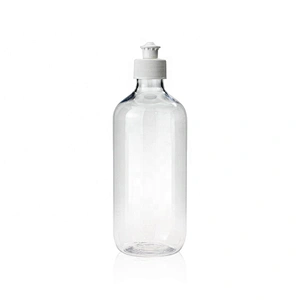 16 OZ / 480ml  good quality transparent empty pet plastic bottle hand sanitizer  pump bottle