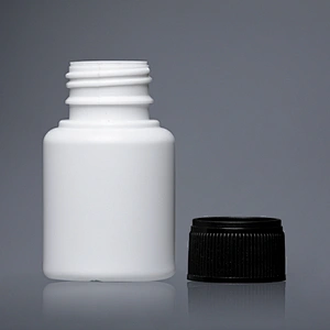 60ml 2oz Empty White Plastic PE Pill Bottle with Screw Cap