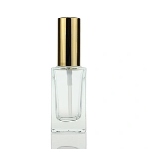 35ml glass dropper bottles square shape 18z empty glass bottle with gold cap cosmetic serum dropper bottle wholesale