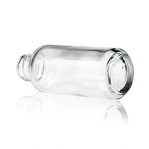 Cosmetic Packaging Skin Care 30ml Container Round Foundation Lotion Glass Bottle With Pump for Beauty