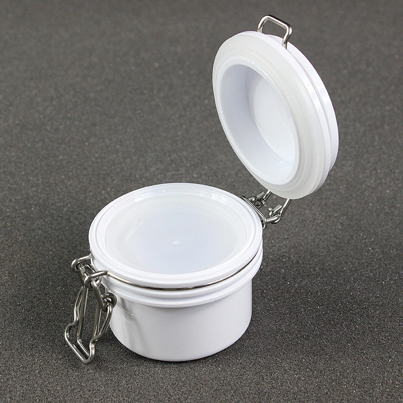 White 50ml round shape airtight container kilner Jar with clasp lock lid wire bail jar for  cosmetic skin care /canned food