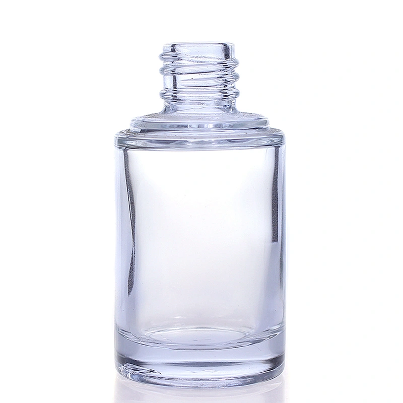 luxury cosmetic packaging Empty 30ml Clear Glass Liquid Foundation Bottle Round dropper Container Wholesale