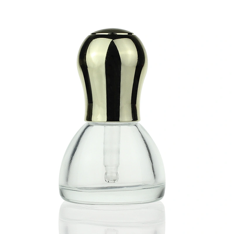 gold aluminum cap glass cosmetic serum dropper bottle 20ml 30ml 55ml 60ml luxury serum glass dropper bottle packaging