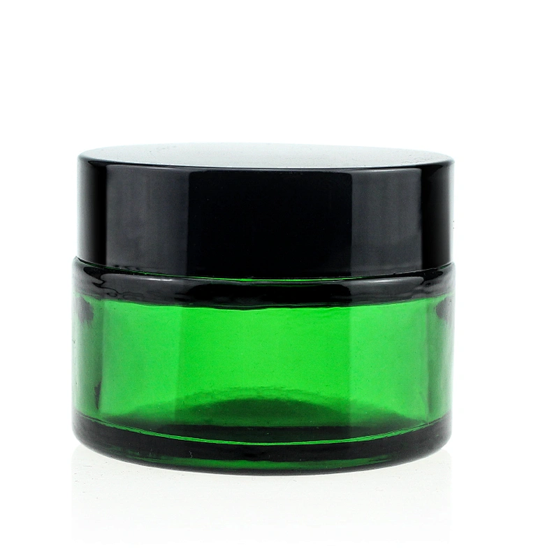 green Glass jar 15g 30g 50g Color Custom Face Cream Jars Container Manufacturers Cosmetic Packaging Set for Skin Care Good Jar