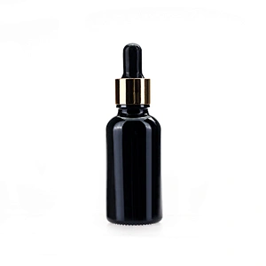 Wholesale Empty black color 30ml Glass  bottle with dropper 1oz black Glass Dropper Bottles Essential Oil Bottle