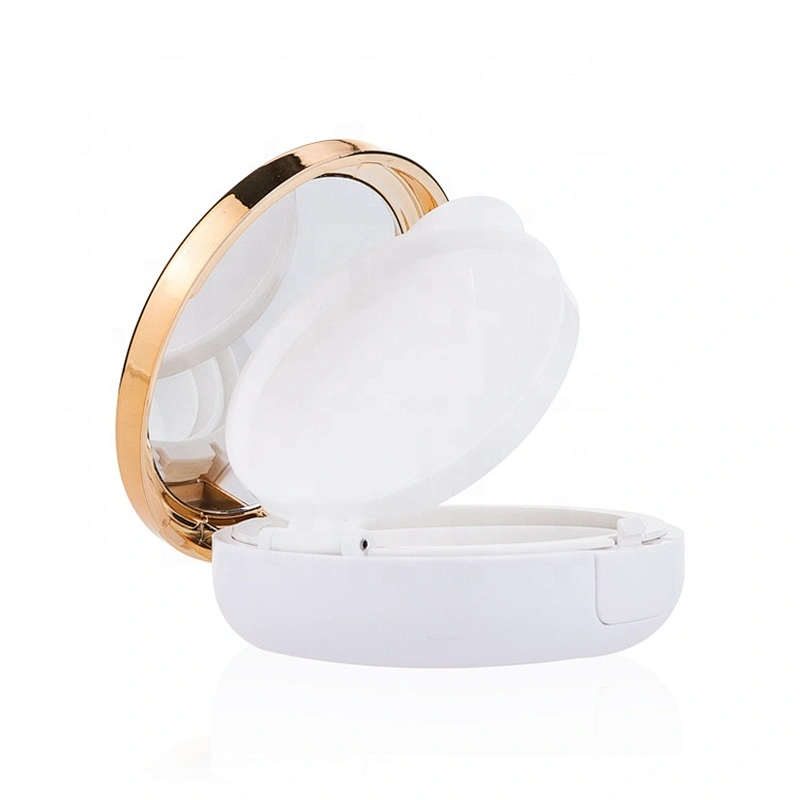 Air Cushion Box Empty Round Pressed Makeup Compact Powder Case with Mirror