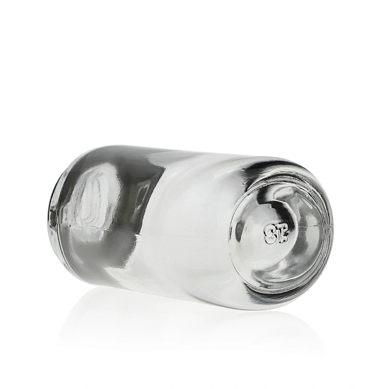 Round Glass Bottles Skin Care Serum Oil Glass Bottle with  Childproof cap 30ml Clear Custom Serum Face Oil Bottles Container