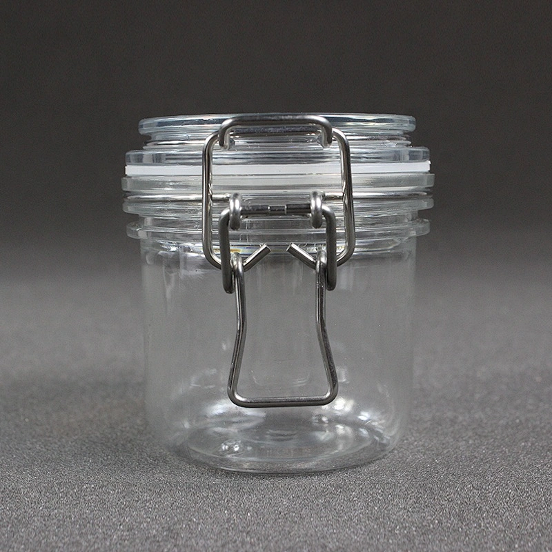 180Ml 6oz Unbreakable smooth body pyramid clip top jar for body Scrub skin care cream