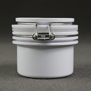 White 50ml round shape airtight container kilner Jar with clasp lock lid wire bail jar for  cosmetic skin care /canned food