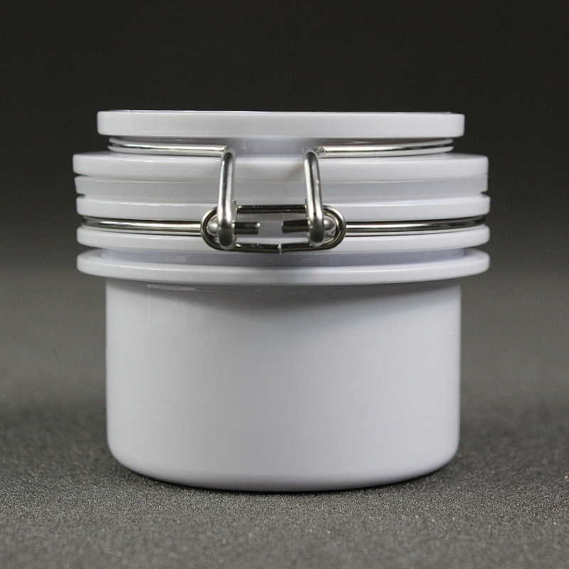 White 50ml round shape airtight container kilner Jar with clasp lock lid wire bail jar for  cosmetic skin care /canned food