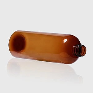 610ml Eco Friendly Amber Empty Plastic PET Bottle Container