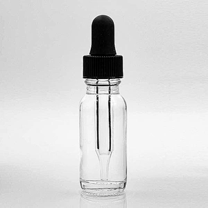 Boston Glass Bottles Massage Oil Glass Dropper Bottle 15ml Clear Body