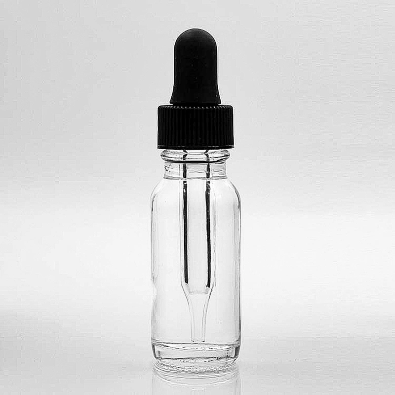 Boston Glass Bottles Massage Oil Glass Dropper Bottle 15ml Clear Body