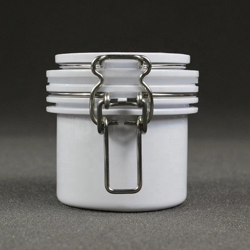 Hot Style small skin care cream lotion cosmetic customized Plastic kilner clip top seal lock jar