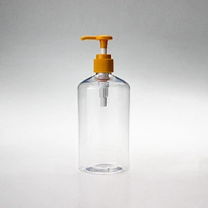 500ml Empty pet plastic bottle hand sanitizer bottle transparent pump bottle for gel