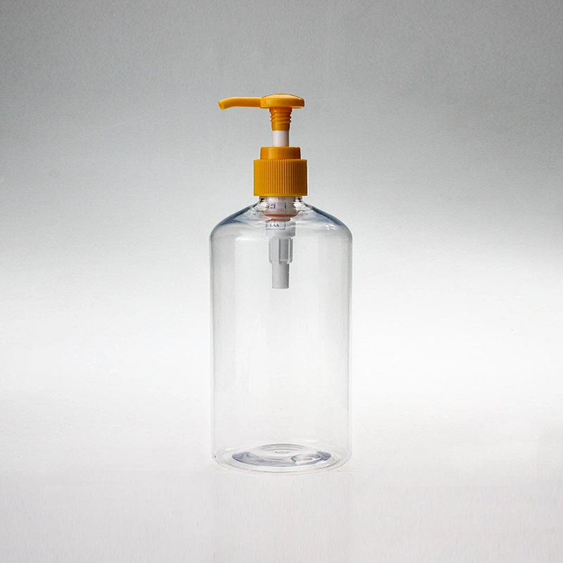 500ml Empty pet plastic bottle hand sanitizer bottle transparent pump bottle for gel