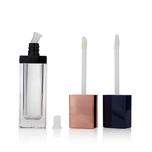 Luxury PETG Lip Gloss Tube Skin Care Packaging Cosmetic Container with Wands
