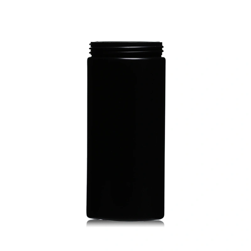 261ml Recycling Plastic HDPE Black Empty Packaging Jar Containers