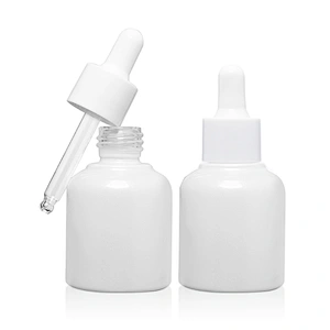 2021 Penghuang New Arrival Premium Serum Oil Packaging White 1oz 35ml Glass Dropper Oil Bottles Dropper Serum Bottles
