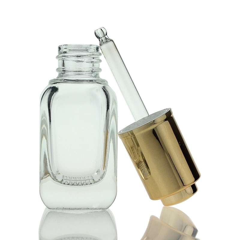 30ml glass dropper bottles square shape empty 2oz bottle face serum water based makeup essentials oil wholesale