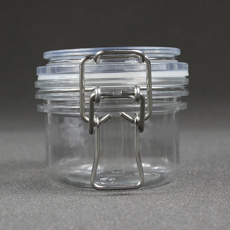 120ml skin care cream lotion cosmetic customized Plastic kilner clip top seal lock jar