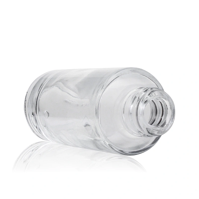 High quality cosmetic packaging 30ml 1oz lotion foundation liquid makeup glass pump bottle