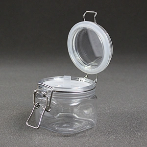 200ml skin care cream lotion cosmetic customized Plastic kilner clip top seal lock jar