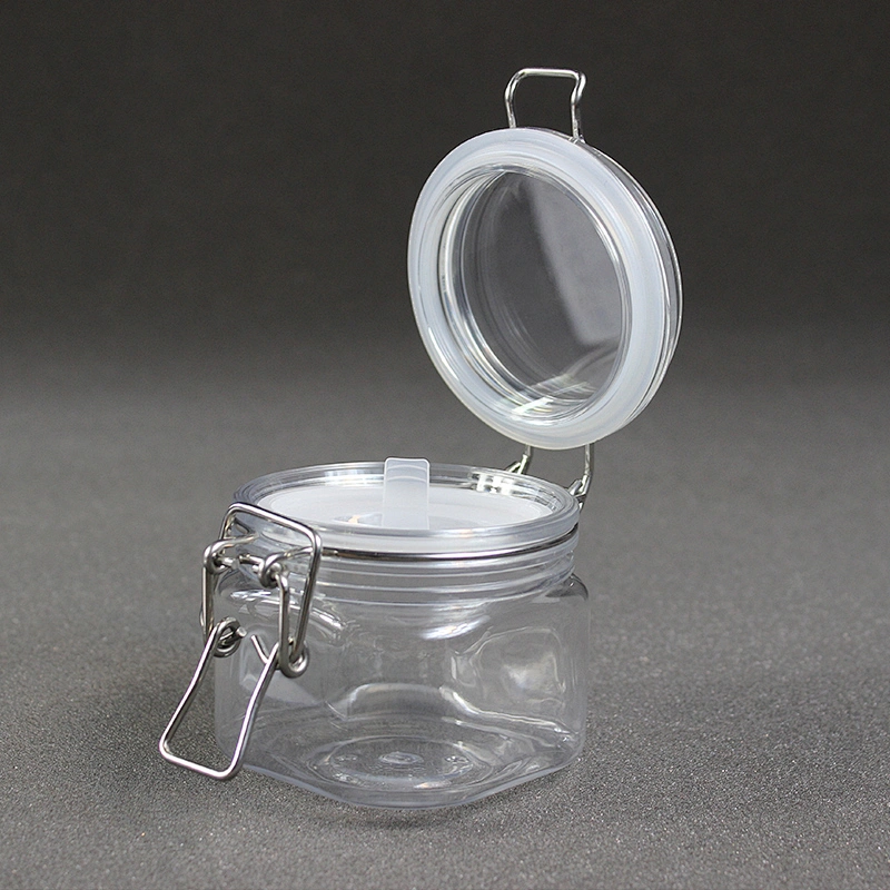 200ml skin care cream lotion cosmetic customized Plastic kilner clip top seal lock jar