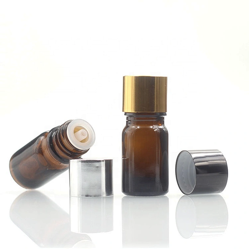 Amber color Glass bottles with Dropper Manufacturers Hot Sale 5ml Custom color Silk Body 5ml Essential Oil Bottles