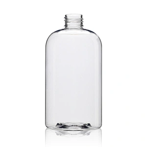 Large round empty plastic bottle 300ml 360 ml 500ml clear plastic Shampoo PET personal care hand wash container OEM supplier