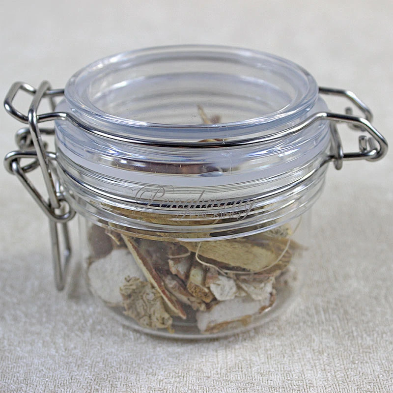 Spot airtight PET 120g  unbreakable smooth body pyramid clip top jar for body Scrub skin care cream/ canned food