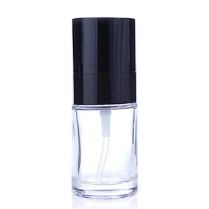 luxury cosmetic packaging Empty 30ml Clear Glass Liquid Foundation Bottle Round dropper Container Wholesale