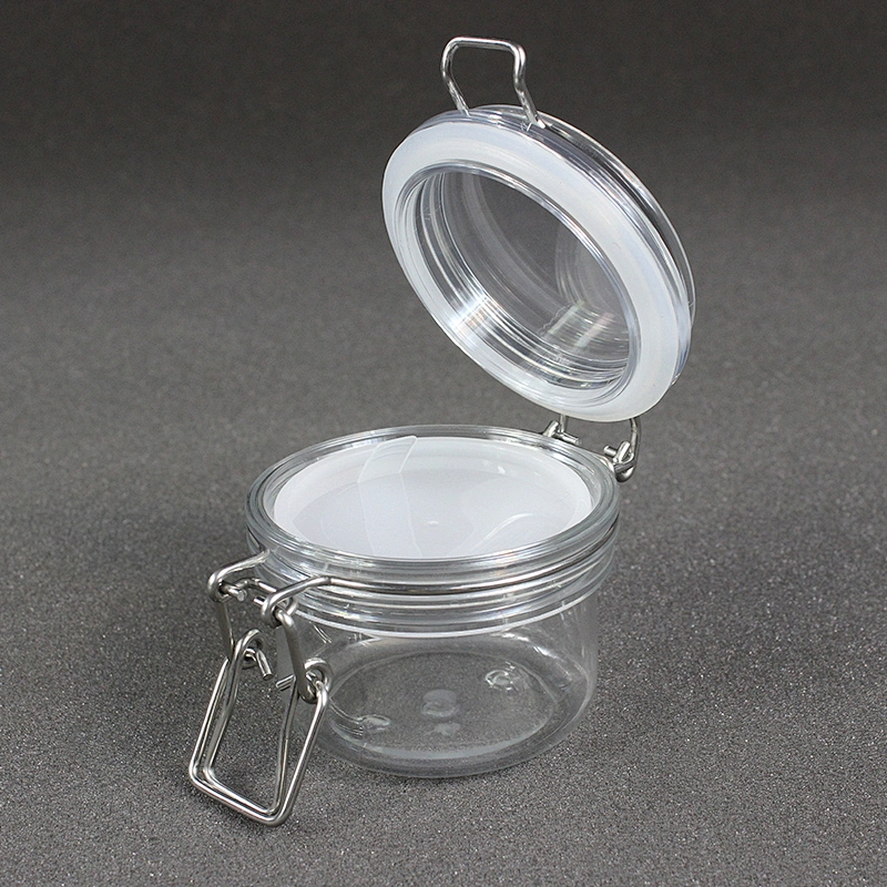 120ml skin care cream lotion cosmetic customized Plastic kilner clip top seal lock jar