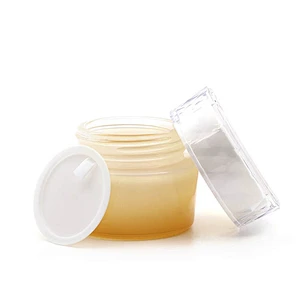 Glass jar 30g  50g Custom Color Gradient Honey color Face Cream Jars Container Manufacturer Cosmetic Packaging Set for Skin  Jar