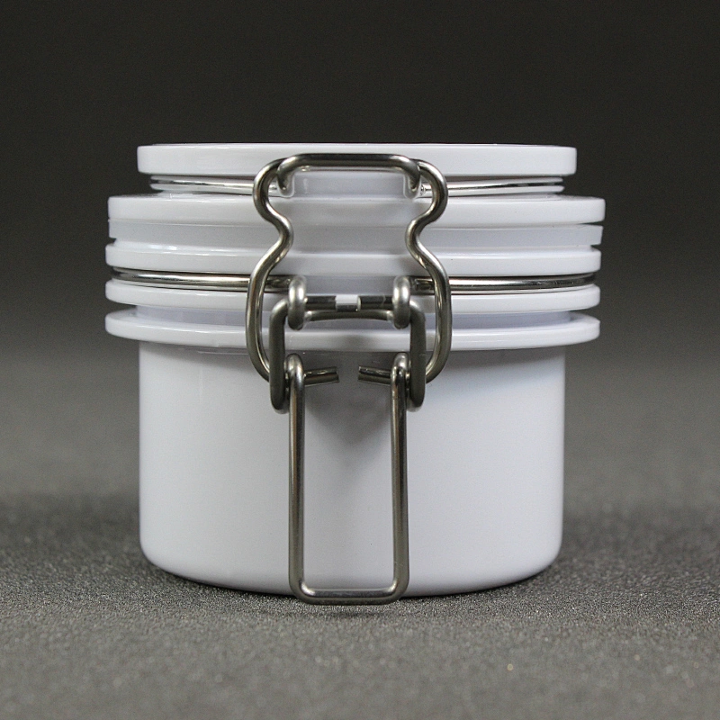 White 50ml round shape airtight container kilner Jar with clasp lock lid wire bail jar for  cosmetic skin care /canned food