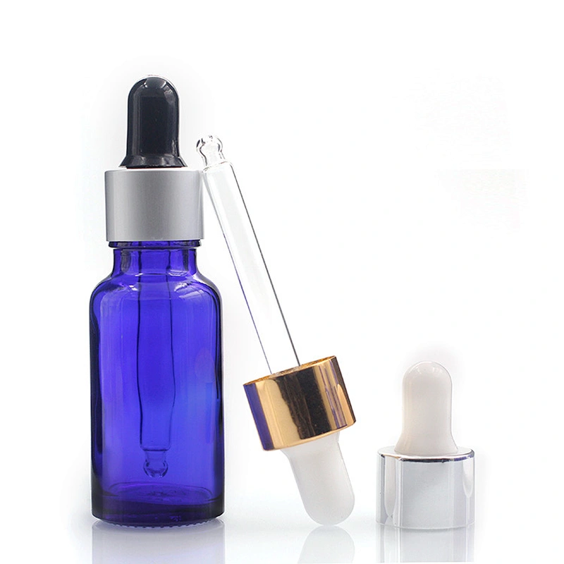 20ml Cosmetic Container blue color Essential Oil Glass Dropper Bottle  Manufacturers hot sale