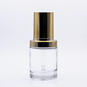 Hot Sale Luxury Cosmetic Serum Oil Container 20ml Transparent Empty Dropper Bottle Supplier
