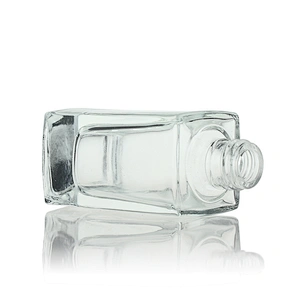 35ml glass dropper bottles square shape 18z empty glass bottle with gold cap cosmetic serum dropper bottle wholesale