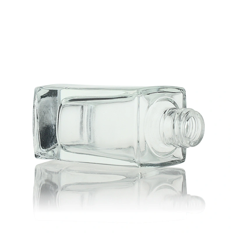 35ml glass dropper bottles square shape 18z empty glass bottle with gold cap cosmetic serum dropper bottle wholesale