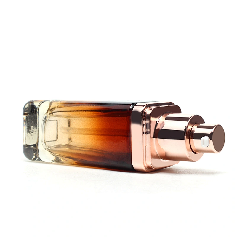Square Glass Bottles Amber Glass Lotion Bottle 40ml/100ml/120ml Clear Custom Face Oil Bottles Container Manufacturers Set