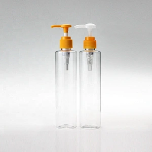 Slender shape clear 250ml Empty Plastic spray bottle  sanitizer bottle with cap/ dip /lotion pump