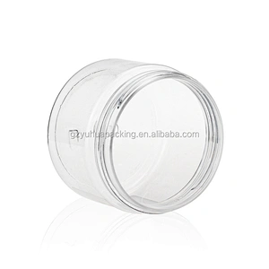 150ml 5oz Wholesale cosmetic and food packaging pet plastic jar  cream jar with white or black lid
