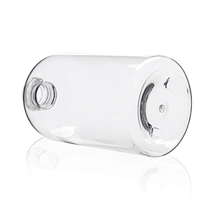 Large round empty plastic bottle 300ml 360 ml 500ml clear plastic Shampoo PET personal care hand wash container OEM supplier
