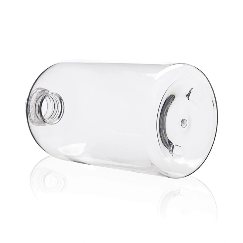 Large round empty plastic bottle 300ml 360 ml 500ml clear plastic Shampoo PET personal care hand wash container OEM supplier
