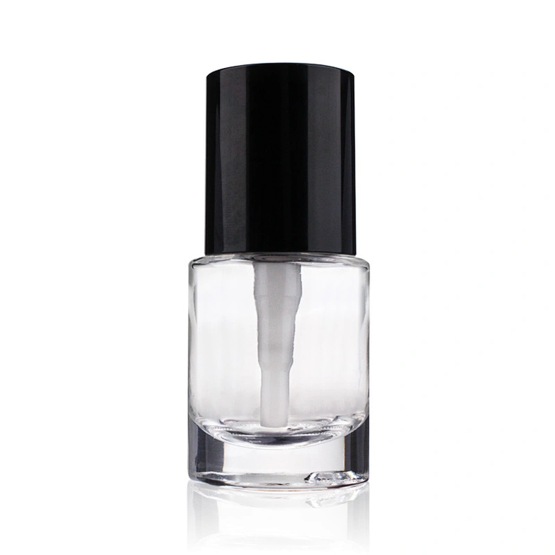 cosmetic packaging 15ml clear empty lotion foundation glass bottle with pump plastic black cap cosmetic boxes wholesale