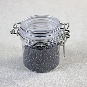 Spot airtight PET 120g  unbreakable smooth body pyramid clip top jar for body Scrub skin care cream/ canned food