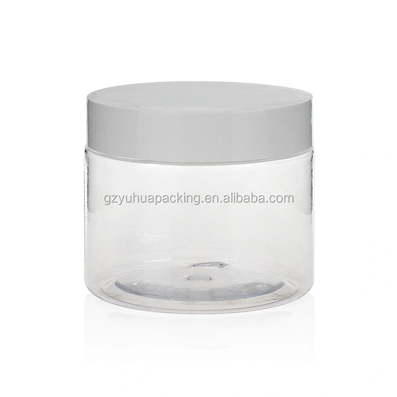 120ml transperate  pet cream and food jar container with black and white lid