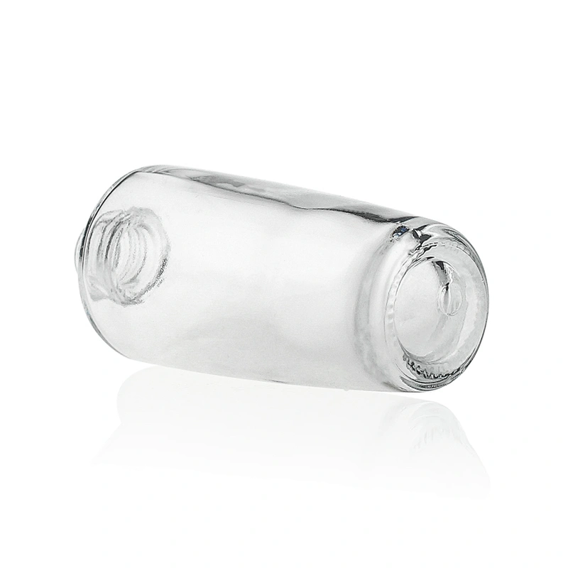 Round Clear Massage Oil Glass Dropper Bottles 40ml Serum Bottle Glass Cosmetic Bottles For Serum